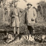 Hunting a man-eating tiger in the company of the Maharajah of Nepal in 1937. 