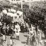 At the coronation of Emperor Nicholas II in Moscow in May 1896.